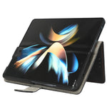 For Samsung Galaxy Z Fold3 5G Leather Phone Case RFID Blocking Wallet Stand Smartphone Cover with Strap