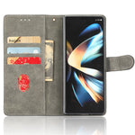 For Samsung Galaxy Z Fold4 5G Phone Wallet Case RFID Blocking Leather Phone Stand Cover with Strap