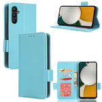 For Samsung Galaxy A24 4G (162.1 x 77.6 x 8.3mm) PU Leather Phone Case Litchi Texture Wallet Stand Protective Phone Cover
