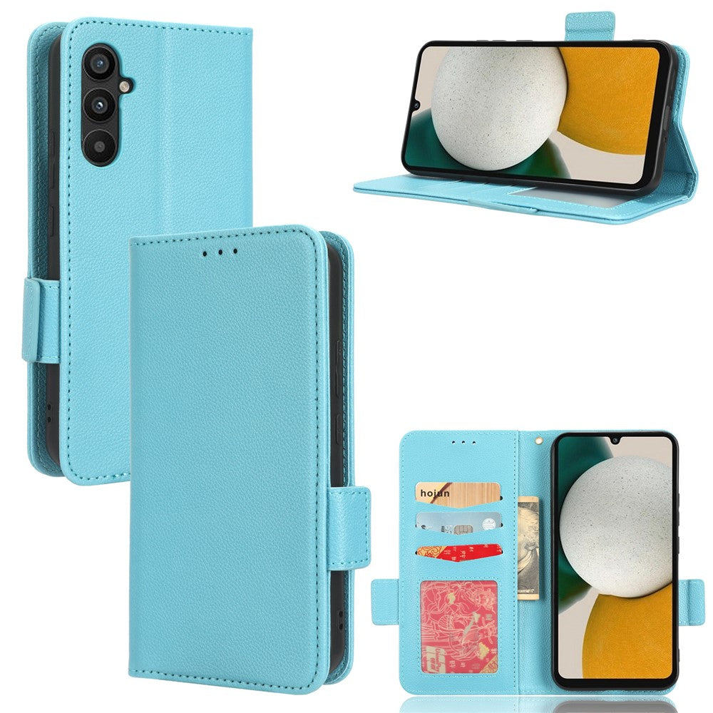 For Samsung Galaxy A24 4G (162.1 x 77.6 x 8.3mm) PU Leather Phone Case Litchi Texture Wallet Stand Protective Phone Cover