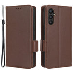 For Samsung Galaxy A24 4G (162.1 x 77.6 x 8.3mm) PU Leather Phone Case Litchi Texture Wallet Stand Protective Phone Cover