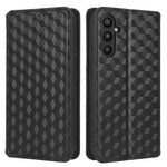 Til Samsung Galaxy A24 4G (162.1 x 77.6 x 8.3mm) Mobiltelefoncover Præget Rhombe Mønster Pung Stativ Læder Telefoncover