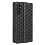 Til Samsung Galaxy A24 4G (162.1 x 77.6 x 8.3mm) Mobiltelefoncover Præget Rhombe Mønster Pung Stativ Læder Telefoncover