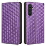 Til Samsung Galaxy A24 4G (162.1 x 77.6 x 8.3mm) Mobiltelefoncover Præget Rhombe Mønster Pung Stativ Læder Telefoncover