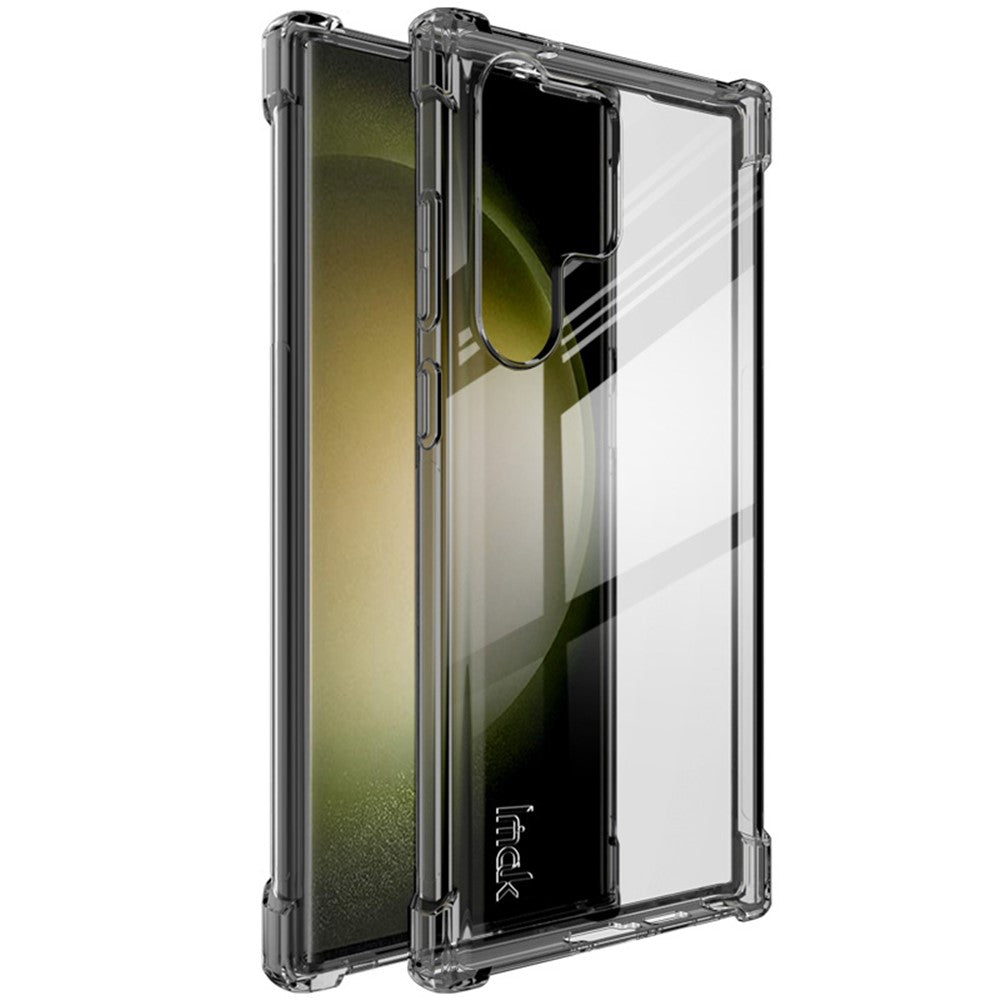 IMAK för Samsung Galaxy S23 Ultra mobilskal genomskinligt fyrhörnigt kudde-airbag TPU-mobilskal