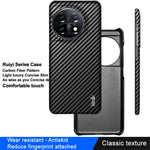 IMAK Ruiyi-serien til OnePlus 11 5G, mobilcover med kulfibertekstur, læderbelagt PC, stødsikkert mobilcover