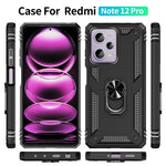 Ring Holder Kickstand Phone Case for Xiaomi Redmi Note 12 Pro 5G / Note 12 Pro Speed 5G / Poco X5 Pro 5G , TPU + PC Hybrid Cover