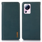 KHAZNEH for Xiaomi 13 Lite / Civi 2 5G Phone Wallet Case RFID Blocking Stand Genuine Cowhide Leather Phone Cover
