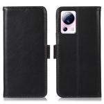 For Xiaomi 13 Lite / Civi 2 5G RFID Blocking Stand Phone Case Genuine Cowhide Leather Phone Wallet Cover