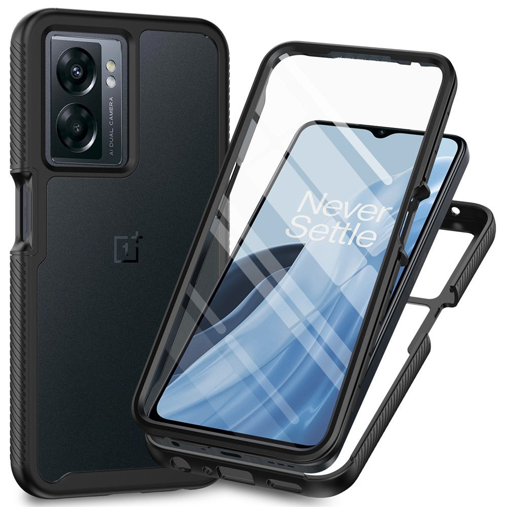 OnePlus Nord N300 5G / Oppo A57 (2022) 5G / A77 5G / A57s 4G PC + TPU-mobilcover med PET-skærmbeskyttelse