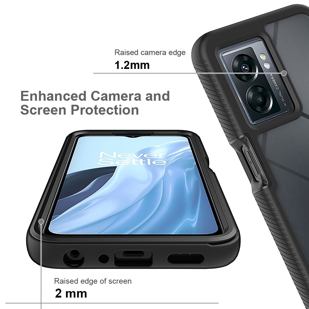 OnePlus Nord N300 5G / Oppo A57 (2022) 5G / A77 5G / A57s 4G PC + TPU-mobilcover med PET-skærmbeskyttelse