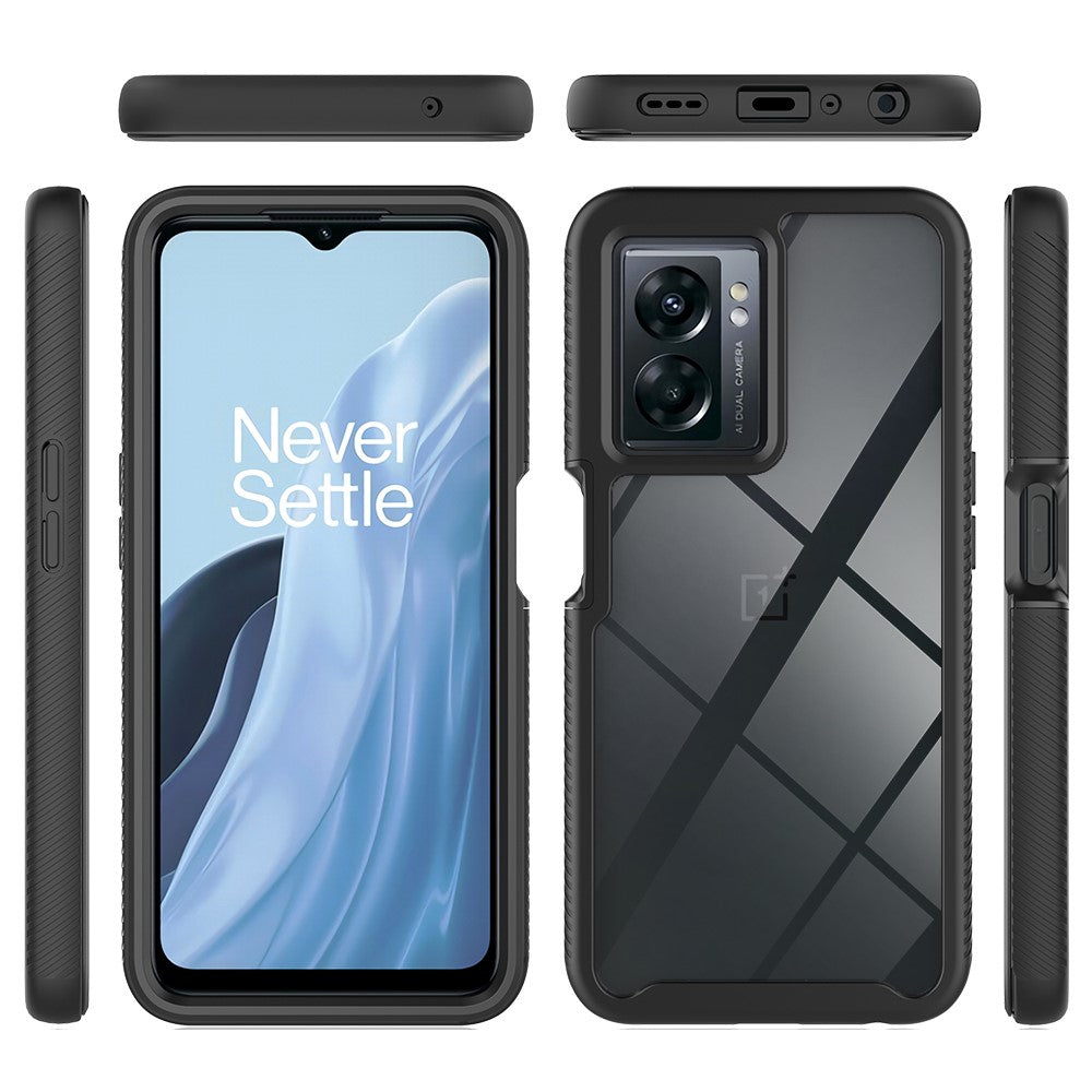 OnePlus Nord N300 5G / Oppo A57 (2022) 5G / A77 5G / A57s 4G PC + TPU-mobilcover med PET-skærmbeskyttelse
