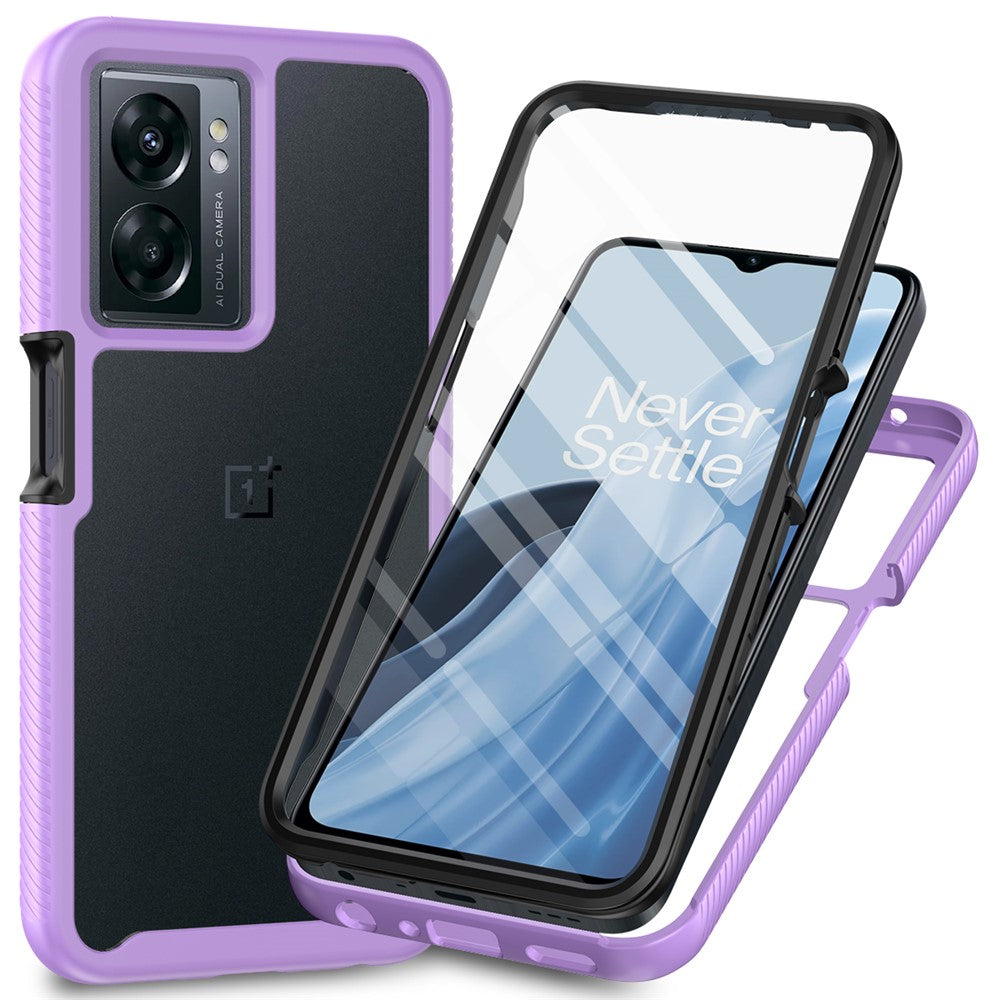 OnePlus Nord N300 5G / Oppo A57 (2022) 5G / A77 5G / A57s 4G PC + TPU-mobilcover med PET-skærmbeskyttelse