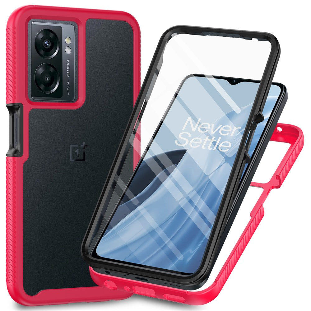 OnePlus Nord N300 5G / Oppo A57 (2022) 5G / A77 5G / A57s 4G PC + TPU-mobilcover med PET-skærmbeskyttelse