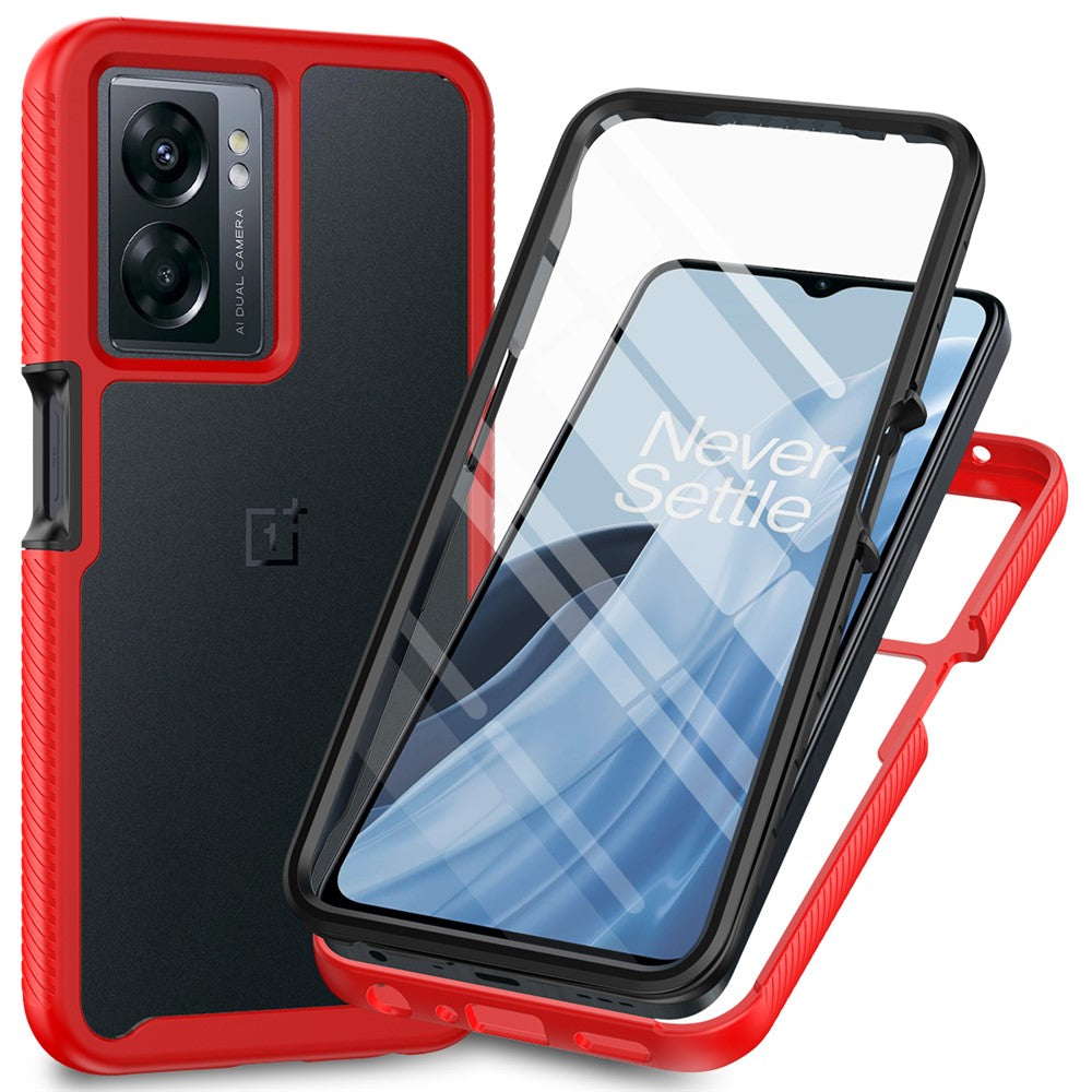 OnePlus Nord N300 5G / Oppo A57 (2022) 5G / A77 5G / A57s 4G PC + TPU-mobilcover med PET-skærmbeskyttelse