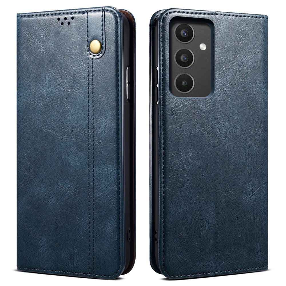 Til Samsung Galaxy A34 5G telefoncover Vokset "Crazy Horse" tekstur stativpung mobiltelefoncover