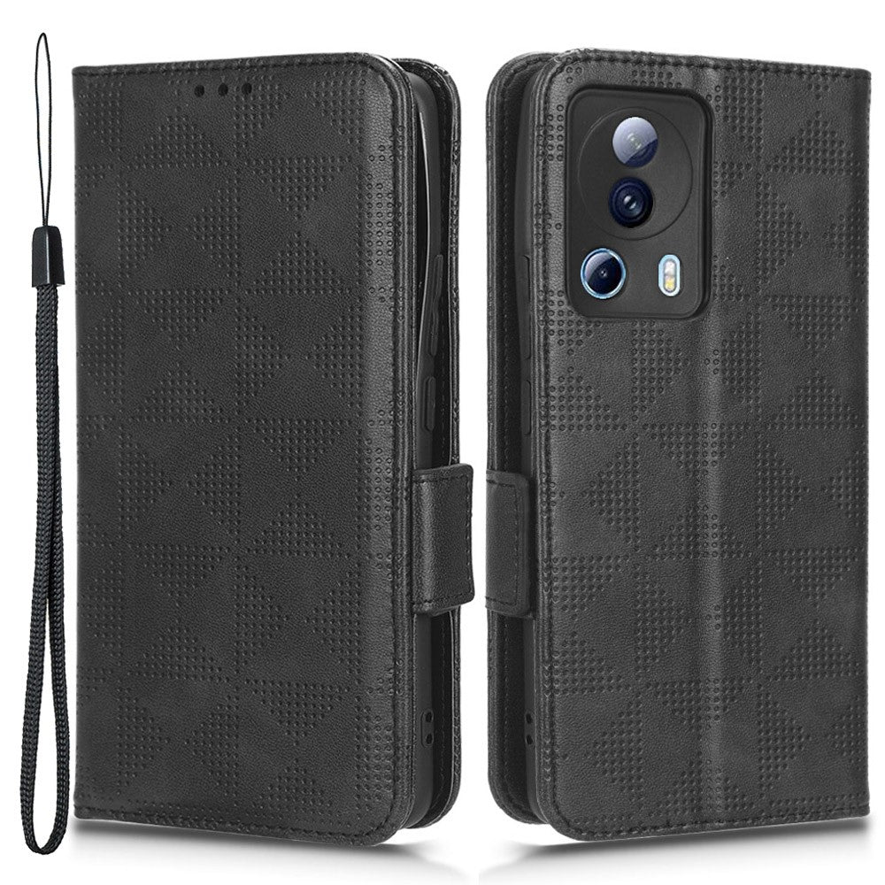 Xiaomi 13 Lite / Civi 2 5G Läderfodral med Plånbok och Triangelmönster, Smartphone-fodral