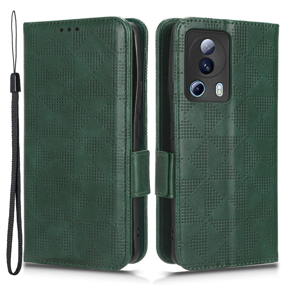 Xiaomi 13 Lite / Civi 2 5G Läderfodral med Plånbok och Triangelmönster, Smartphone-fodral