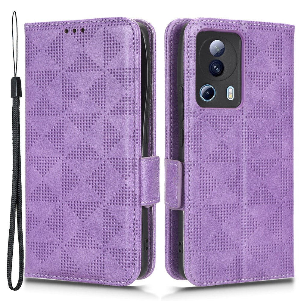 Xiaomi 13 Lite / Civi 2 5G Läderfodral med Plånbok och Triangelmönster, Smartphone-fodral