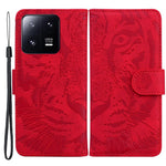 Xiaomi 13 Pro 5G mobilmobilskal Tigerpräglat PU-läder plånboksfodral med stativ