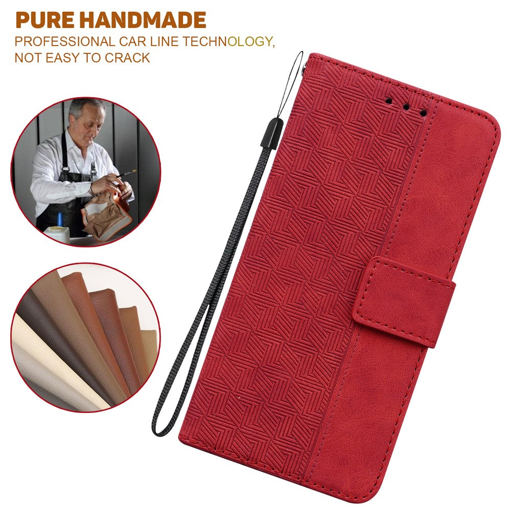 For Xiaomi 13 Pro 5G Magnetic Closure Phone Case Leather Imprinted Geometry Pattern Stand Wallet Shell