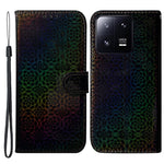 For Xiaomi 13 Pro 5G Stand Phone Wallet Cover Dazzling Flower Pattern PU Leather Cell Phone Case
