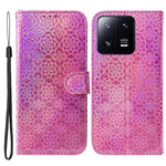 Xiaomi 13 Pro 5G stativmobil plånboksfodral bländande blommönster PU-läder mobilmobilfodral