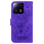 For Xiaomi 13 Pro 5G Leather Phone Case Stand Wallet Rose Butterfly Imprinted Cell Phone Cover