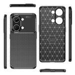 TPU Phone Cover for OnePlus Nord 3 5G / Ace 2V , Carbon Fiber Texture Anti-scratch Mobile Phone Case