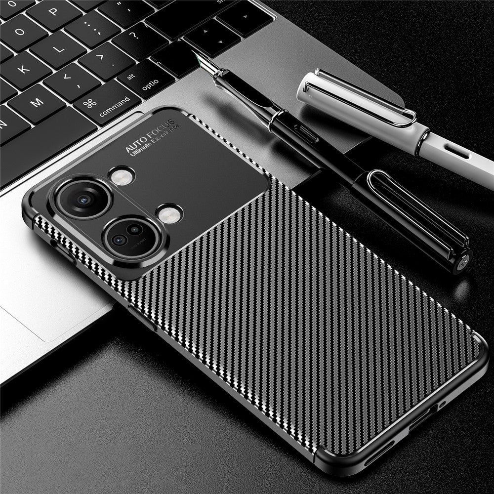 TPU Phone Cover for OnePlus Nord 3 5G / Ace 2V , Carbon Fiber Texture Anti-scratch Mobile Phone Case