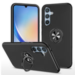 Til Samsung Galaxy A34 5G Roterbar Ring Stander Telefoncover PC+TPU Anti-fald Bagcover