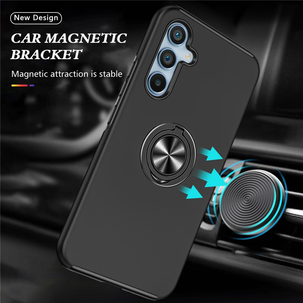 Til Samsung Galaxy A34 5G Roterbar Ring Stander Telefoncover PC+TPU Anti-fald Bagcover