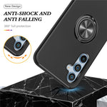 Til Samsung Galaxy A34 5G Roterbar Ring Stander Telefoncover PC+TPU Anti-fald Bagcover