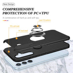 Til Samsung Galaxy A34 5G Roterbar Ring Stander Telefoncover PC+TPU Anti-fald Bagcover