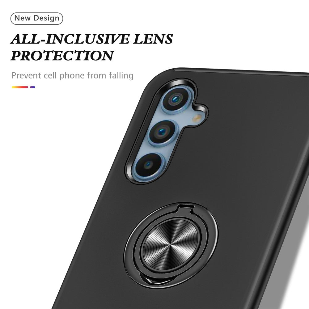 Til Samsung Galaxy A34 5G Roterbar Ring Stander Telefoncover PC+TPU Anti-fald Bagcover