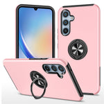 Til Samsung Galaxy A34 5G Roterbar Ring Stander Telefoncover PC+TPU Anti-fald Bagcover