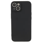 For iPhone 14 Fiber Lining Soft TPU Phone Case Rubberized Texture Protective Cover