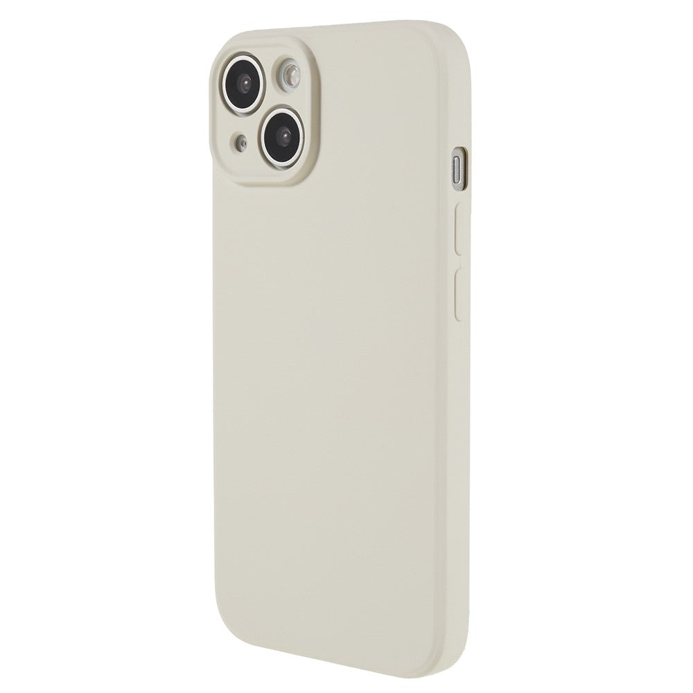 For iPhone 14 Fiber Lining Soft TPU Phone Case Rubberized Texture Protective Cover