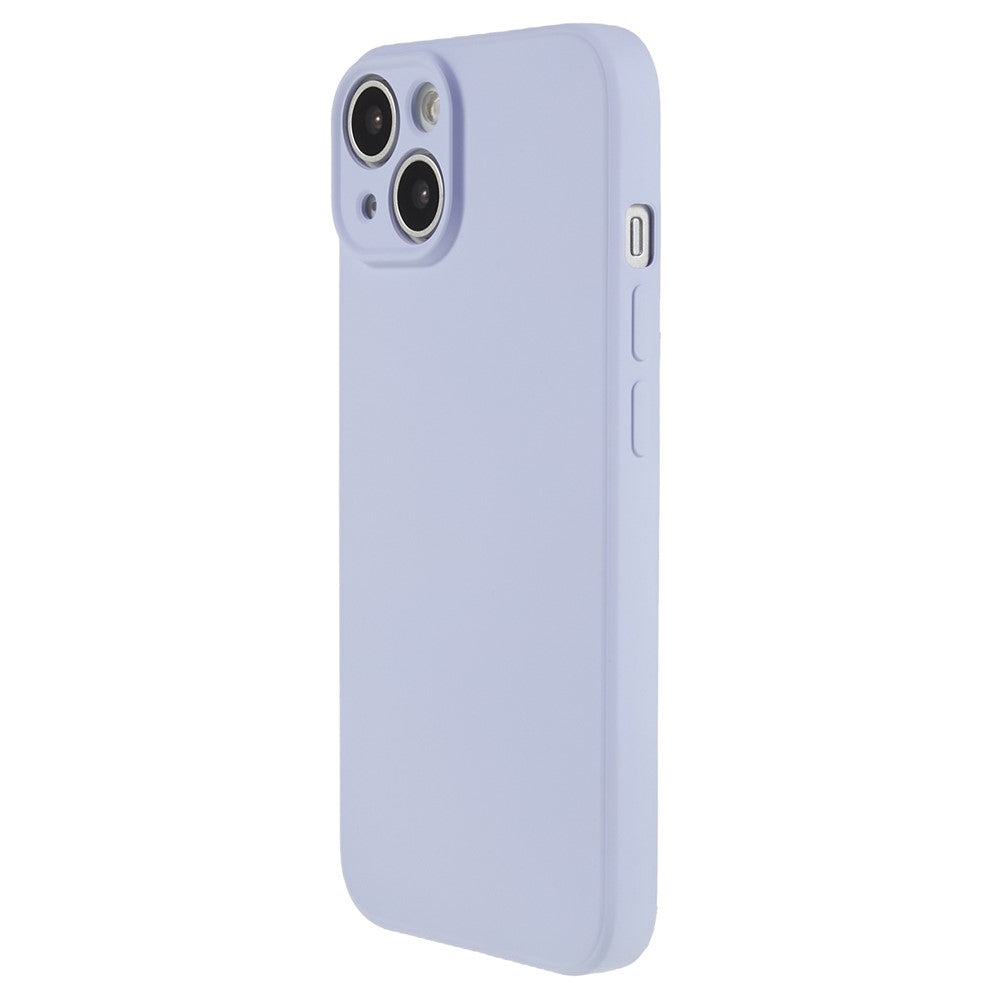 For iPhone 14 Fiber Lining Soft TPU Phone Case Rubberized Texture Protective Cover