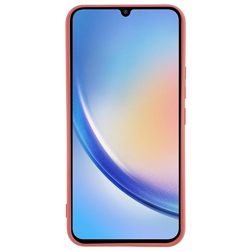 For Samsung Galaxy A34 5G Rubberized TPU Phone Case Soft Fiber Lining Anti-Scratch Cover