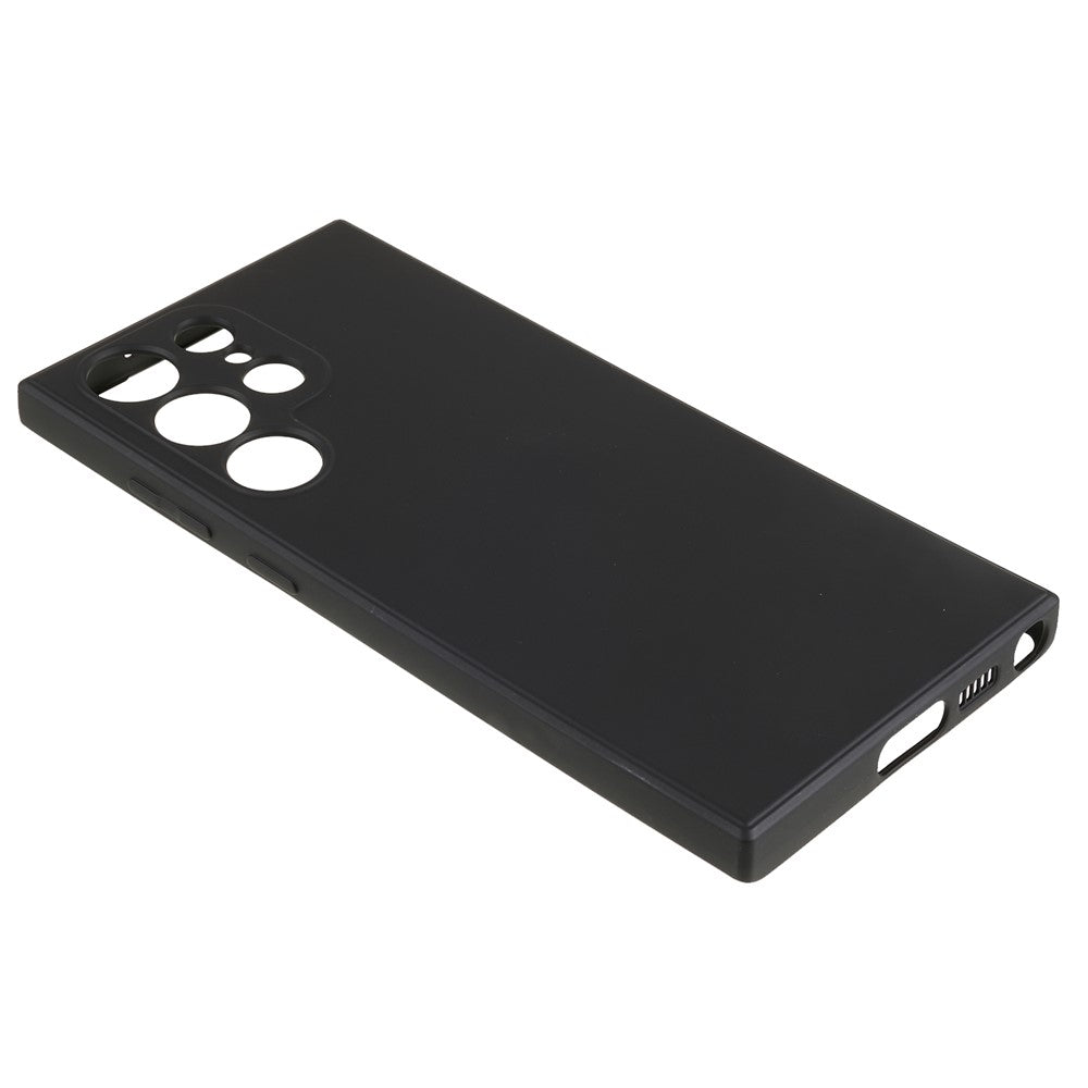 Samsung Galaxy S23 Ultra Gummerat Textur mobilskal Mjukt TPU Fiberfoder Stötsäkert Skyddsfodral