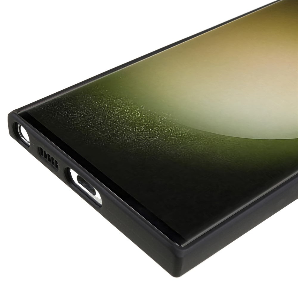 Samsung Galaxy S23 Ultra Gummerat Textur mobilskal Mjukt TPU Fiberfoder Stötsäkert Skyddsfodral