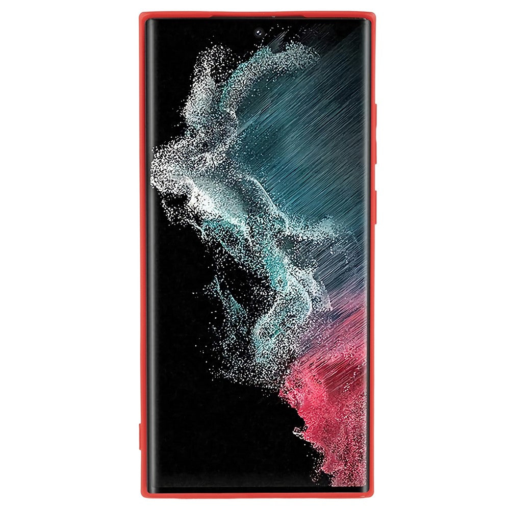 Samsung Galaxy S22 Ultra 5G TPU Halkfritt Gummerat mobilskal Fiberfoder Kameralinsskyddande Skyddsskydd
