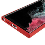 Samsung Galaxy S22 Ultra 5G TPU Halkfritt Gummerat mobilskal Fiberfoder Kameralinsskyddande Skyddsskydd