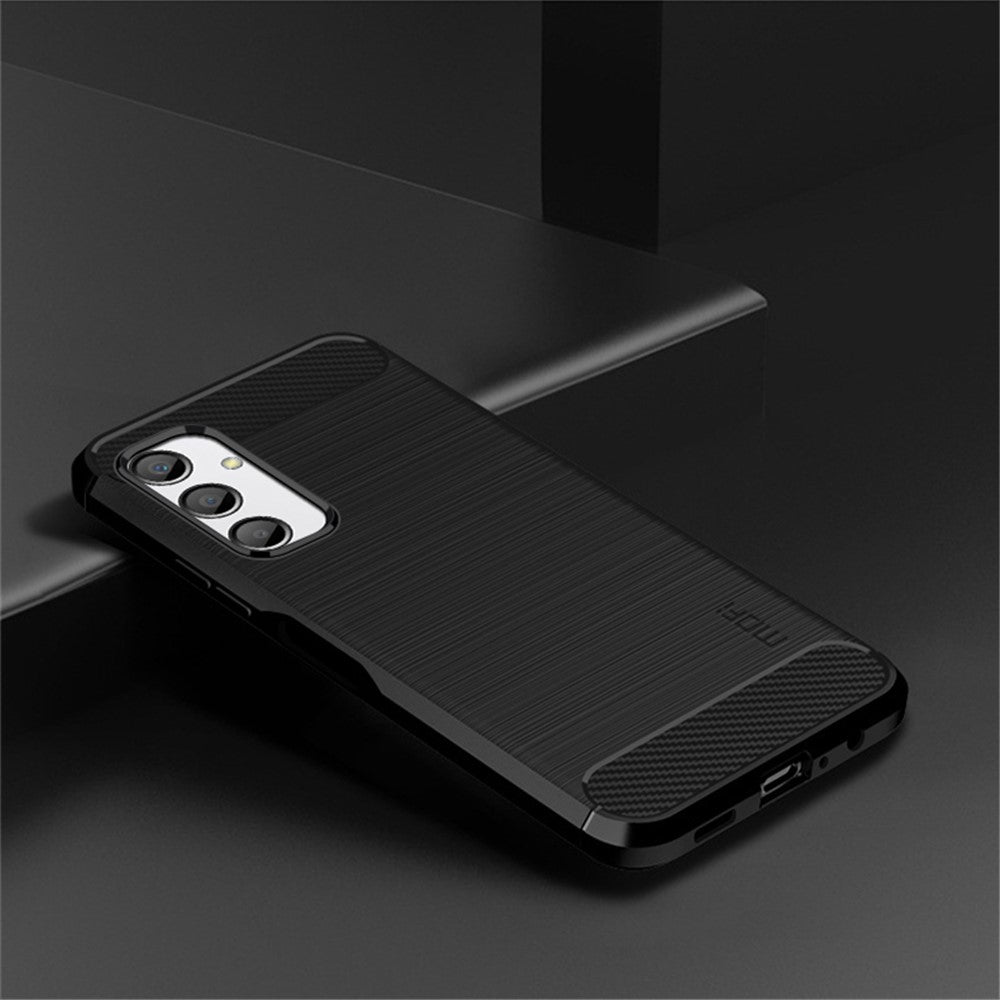 MOFI JK TPU Series-1 For Samsung Galaxy A24 4G (162.1 x 77.6 x 8.3mm) Carbon Fiber TPU Phone Case Brushed Non-Slip Protective Cover