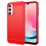MOFI JK TPU Series-1 For Samsung Galaxy A24 4G (162.1 x 77.6 x 8.3mm) Carbon Fiber TPU Phone Case Brushed Non-Slip Protective Cover