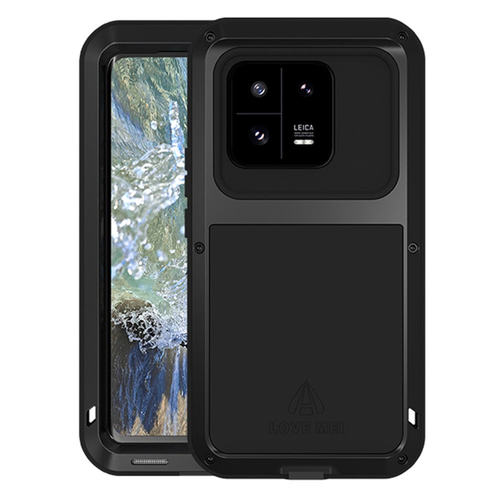 LOVE MEI Tough Armour Rugged-metalcover til Xiaomi 13 Pro 5G med silikonebeskyttelse (uden hærdet glas)