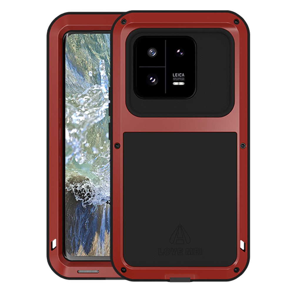 LOVE MEI Tough Armour Rugged-metalcover til Xiaomi 13 Pro 5G med silikonebeskyttelse (uden hærdet glas)