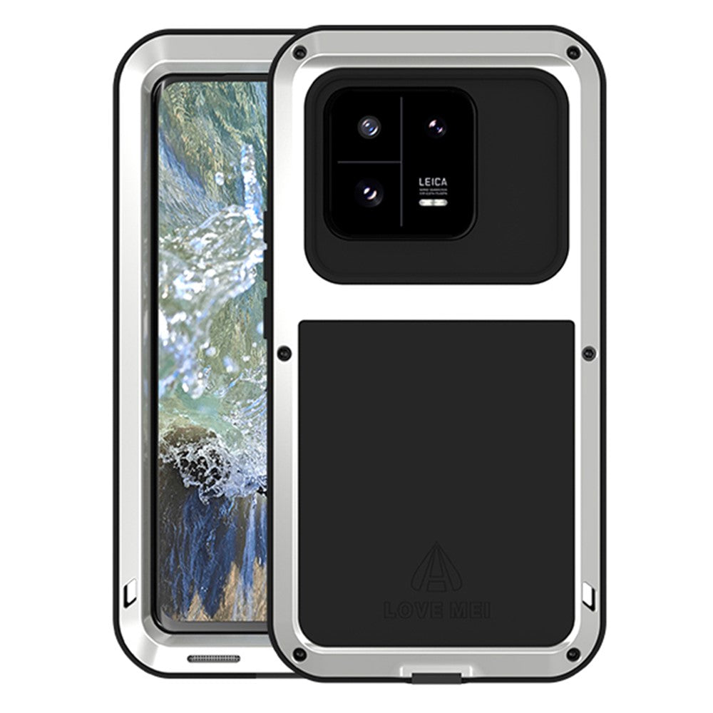 LOVE MEI Tough Armour Rugged-metalcover til Xiaomi 13 Pro 5G med silikonebeskyttelse (uden hærdet glas)