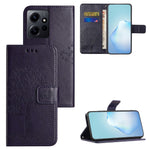 For Xiaomi Redmi Note 12 4G Owl Tree Imprinted Pattern Phone Wallet Case PU Leather Stand Phone Cover